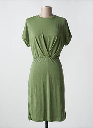 Rochie midi mâneci scurte mâneci scurte verde OBJECT femeie