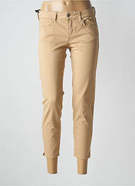 Pantalon 7/8 elasticitate talie joasă bej FIVE femme