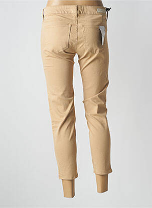 Pantalon 7/8 elasticitate talie joasă bej FIVE femeie