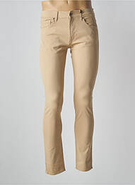 Pantalon slim elasticitate talie joasă bej GUESS homme