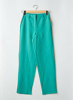 Pantalon chino închidere cu fermoar sub clapetă cu cârlig talie înaltă verde VILA femeie
