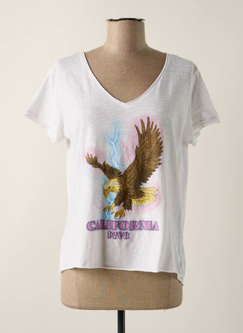 Tricou alb FIVE femeie