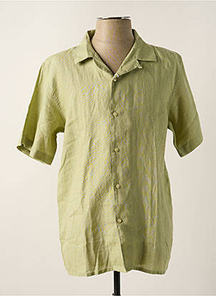 Cămașă cu mâneci scurte verde KNOWLEDGE COTTON APPAREL bărbat