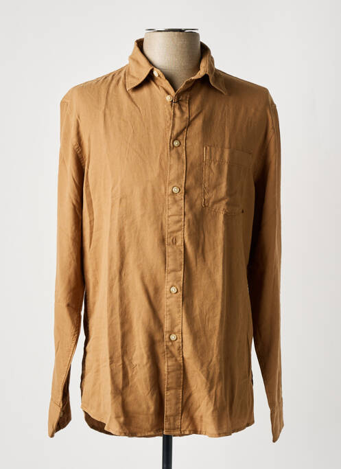 Cămașă cu mâneci lungi maro SELECTED bărbat