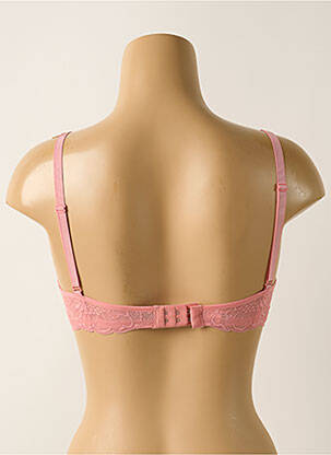 Sutien efect material satinat sutien cupe întregi cu decolteu înalt roz TRIUMPH femeie