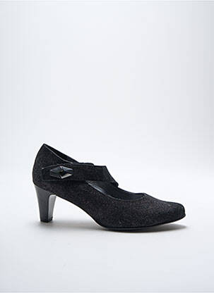 Pantofi cu toc vârf ascuțit toc de 4 la 6 cm negru ARTIKA SOFT femeie