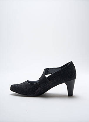 Pantofi cu toc vârf ascuțit toc de 4 la 6 cm negru ARTIKA SOFT femeie