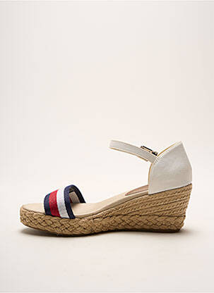 Espadrile închidere cu buclă(e) toc de 4 la 6 cm alb TOMMY HILFIGER femeie