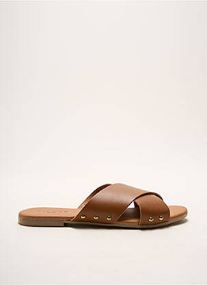 Mulete/Saboți maro PIECES femeie