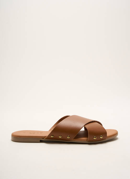 Mulete/Saboți maro PIECES femeie