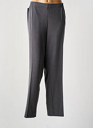 Pantalon drept talie elastică gri ADELINA BY SCHEITER femeie
