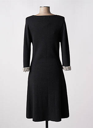 Rochie pulover țesătură din lână mâneci 3/4 negru PAUL BRIAL femeie