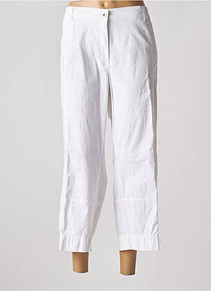 Pantalon drept țesătură crep mărime normală alb KJBRAND femeie
