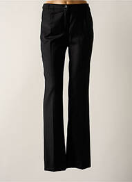 Pantalon drept talie cu cleme mărime normală negru ATIKA femeie