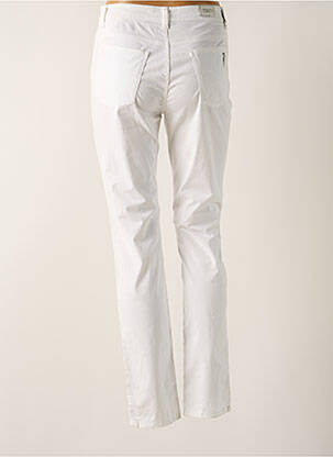 Pantalon slim țesătură poplin mărime normală alb TRUSSARDI JEANS femeie
