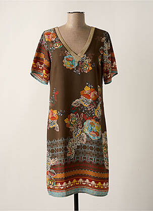 Rochie midi maro LA FEE MARABOUTEE femeie