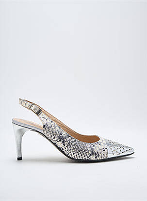 Pantofi cu toc argintiu FRANCE MODE femeie