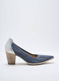 Pantofi cu toc cubanez toc de 4 la 6 cm albastru FRANCE MODE femme
