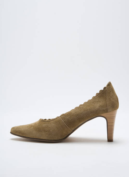 Pantofi cu toc nubuc toc de 4 la 6 cm verde J.METAYER femme