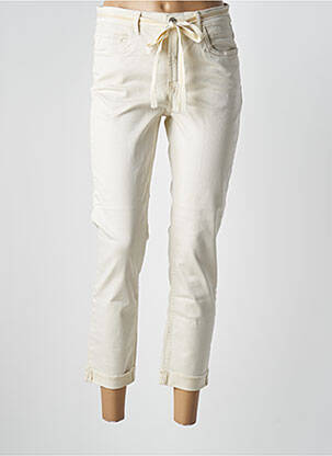 Pantalon 7/8 elasticitate mărime normală bej GEISHA femeie