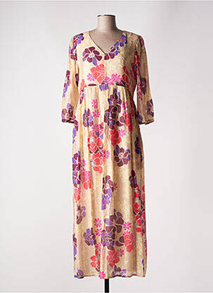 Rochie lungă mâneci lungi mâneci lungi bej GEISHA femeie
