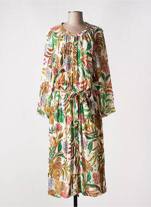Rochie lungă mâneci lungi mâneci lungi bej GEISHA femeie