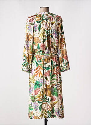 Rochie lungă mâneci lungi mâneci lungi bej GEISHA femeie