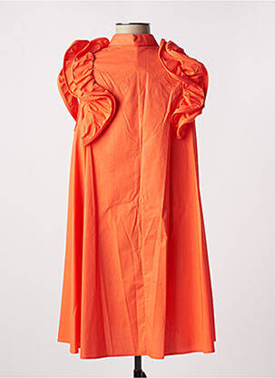 Rochie midi mâneci scurte mâneci scurte portocalie IMPERIAL femeie