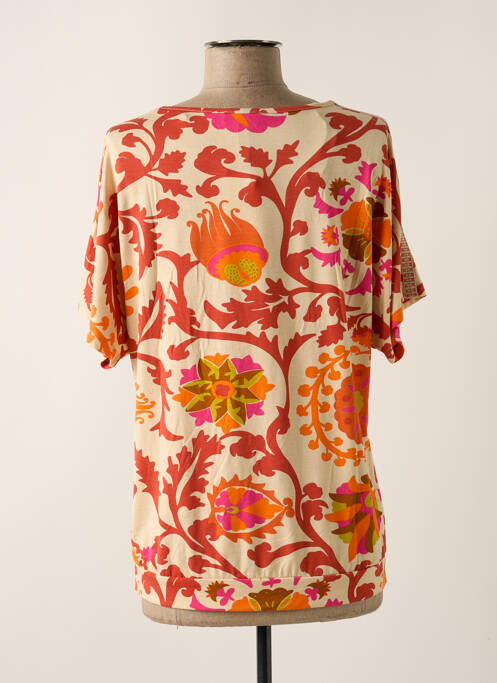 Top elasticitate mâneci scurte portocaliu GEISHA femme