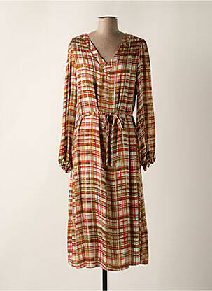 Rochie lungă maro LES BLONDINETTES femeie