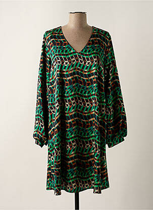 Rochie midi croială fluidă mâneci lungi verde JOSEPH RIBKOFF femeie