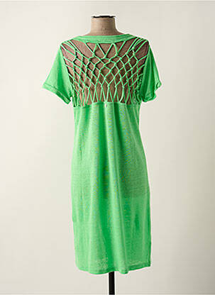 Rochie midi mâneci scurte mâneci scurte verde MPC (MA PETITE CAPSULE) femeie