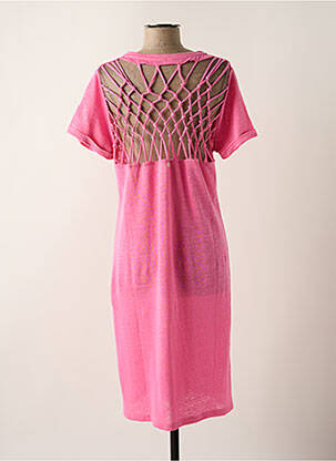 Rochie midi mâneci scurte mâneci scurte roz MPC (MA PETITE CAPSULE) femeie