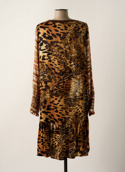 Rochie midi maro LES BLONDINETTES femeie