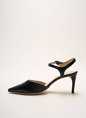Sandale/pantofi decupați toc cui. toc de 4 la 6 cm negru FRANCE MODE femeie