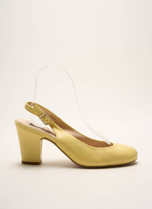 Pantofi cu toc galben GADEA femeie