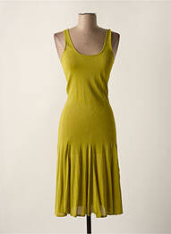 Rochie pulover guler rotund fără mâneci verde MAIS IL EST OU LE SOLEIL femeie