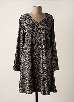 Rochie midi imprimeu floral mâneci lungi gri AGATHE & LOUISE femeie