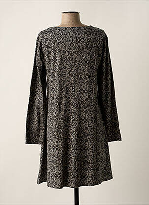 Rochie midi imprimeu floral mâneci lungi gri AGATHE & LOUISE femeie