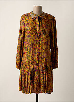 Rochie midi mâneci lungi mâneci lungi maro AGATHE & LOUISE femeie