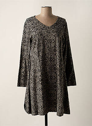 Rochie midi imprimeu floral mâneci lungi gri AGATHE & LOUISE femeie