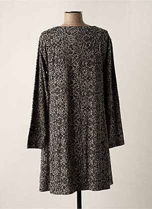 Rochie midi imprimeu floral mâneci lungi gri AGATHE & LOUISE femeie
