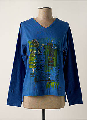 Tricou mâneci lungi mâneci lungi albastru AGATHE & LOUISE femeie