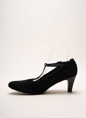 Pantofi cu toc nubuc toc de 4 la 6 cm negru UN TOUR EN VILLE femeie