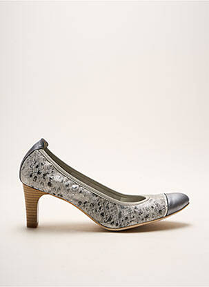 Pantofi cu toc argintiu UN TOUR EN VILLE femeie
