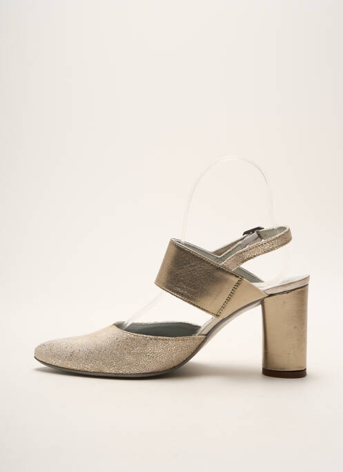 Sandale/Pantofi decupați auriu UN TOUR EN VILLE femeie