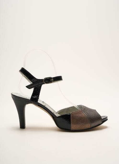 Sandale/Pantofi decupați negru UN TOUR EN VILLE femeie