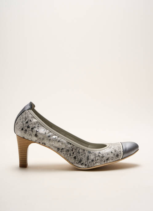 Pantofi cu toc argintiu UN TOUR EN VILLE femeie