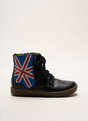 Botine/ghete material neted vârf rotund negru FALCOTTO copil