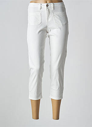 Pantalon trei sferturi alb CREAM femeie